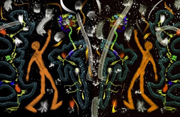 Homo cosmos 21. 75x115 cm